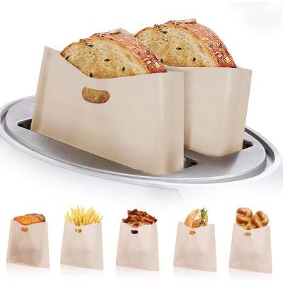 China Sustainable Reusable Oven Roasting Bag Heat Resistant Non Stick PTFE Homemade Toaster Bag For Heating for sale