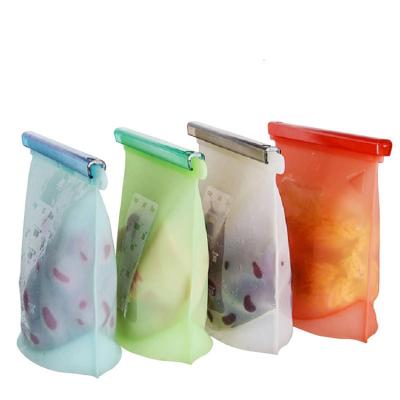 China Wholesale Kitchen Best Selling Silicone Storage Silicone Food Bag Reusable Fresh Sealed for sale