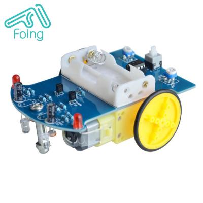 China Car Robot Patrol Tracking Car Robot DIY Car Kit D2-1 Smart Automatic Tracking Line Car for sale