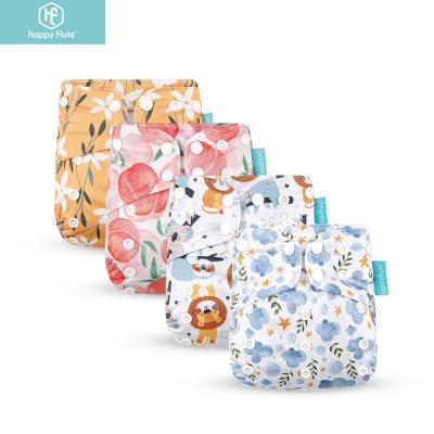 China Happyflute All In One Baby Nappy Diaper Waterproof Reusable Sleepy Baby Cotton Diaper Pants for sale