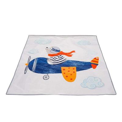 China Happyflute high chair waterproof mat big size baby playing mat wholesale folded splat mat with anti-slip for sale