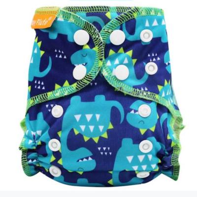 China Happyflute Serging cloth diaper Design bamboo cotton AIO cloth diaper Washable Newborn cloth diaper for sale