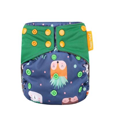 China Happyflute washable AIO cloth diaper design Heavy wetter night Bamboo charcoal aio cloth aio diaper for sale