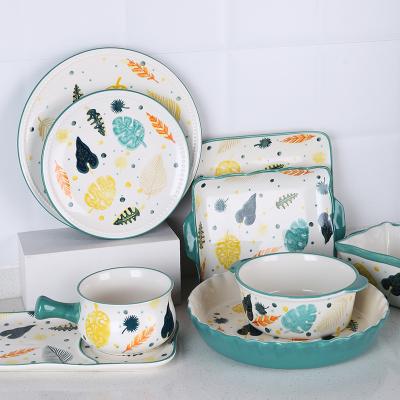 China Disposable Ceramic Dinner Set Plate Hotel Porcelain Dinner Dishes Ceramic Dining Dishes for sale