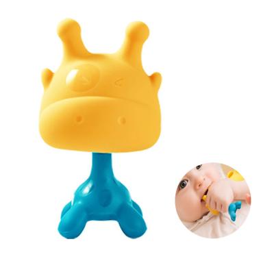 China BPA Free New Design TYF100089 2022 Free Deer Shape Baby Pacifier Teething Toy Baby Silicone Mushroom Teether for sale