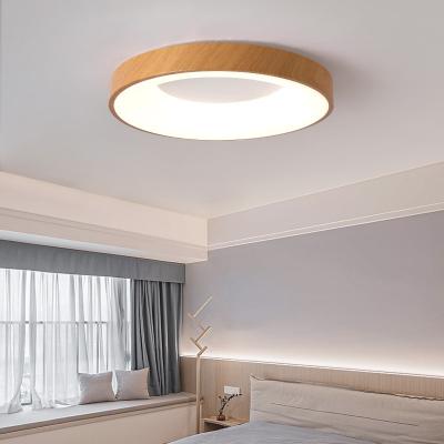 China High Brightness Modern dinning wood round ceiling lamp led fashion design ceiling light for living room for sale