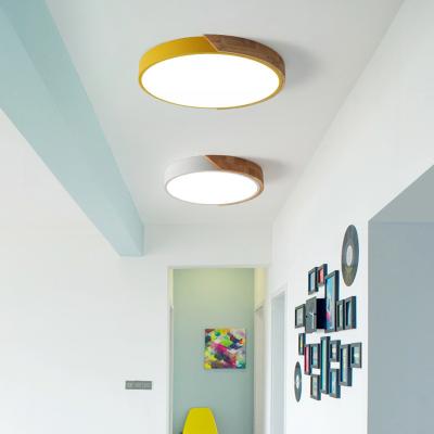 China High Brightness Surface mounted round new led ceiling lamp modern wood ceiling light for living room for sale