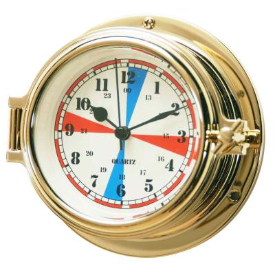 Chine horloge en laiton Marine Nautical Instrument de pièce de radio-réveil de quartz de 180mm à vendre