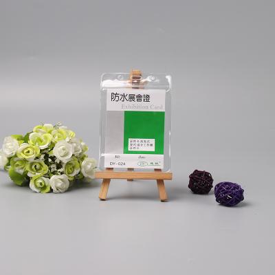 China PVC Clear ID Name Badge Waterproof Vertical Card Holder for sale