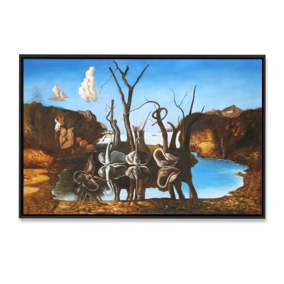 China Traditional world classic paintings copy Salvador Dali Swan Lake home decoration painting of oil painting for sale