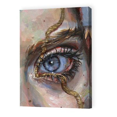 China Custom Modern Hand Painted Eye Oil Painting Wall Art Decorative Modern Art Painting for sale