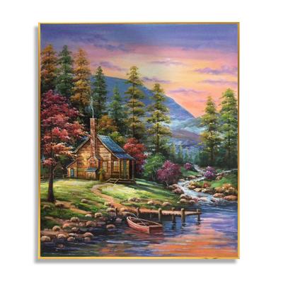 China Thomas Kinkade Modern Dream Painting Interior Home Decoration Oil Painting Copy Landscape Oil Painting for sale