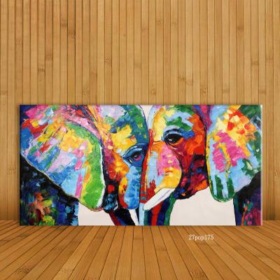 China Thick Modern Hand Painted Elephant Oil Painting Decoration Oil Painting Wall Art Home Wall Art Can Be Customized for sale