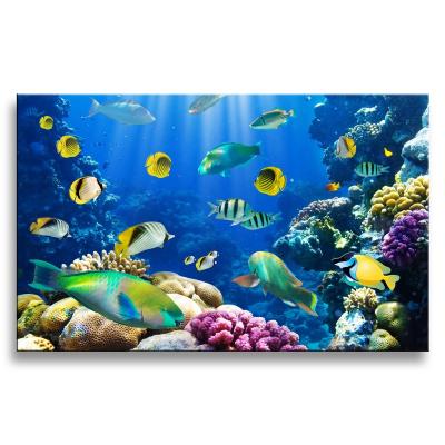 China 3D Modern Underwater World Poster Print A2, Coated Paper Poster Print, Custom Full Color Photo Poster With Wood Frame Stretch for sale