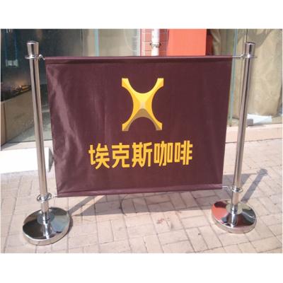 China Display Exhibition / Event Crowd Control Commercial Customized Printed Retractable Outdoor Banner Stand Display Cafe Barrier Rails for sale