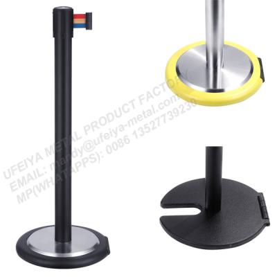 China Multi-application Crowd Control Stand Movable Retractable Crowd Control Belt Stands With Wheel for sale