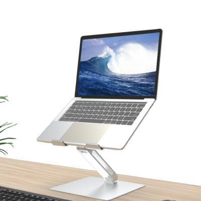 China High Quality Aluminum Adjustable Folding Silver Laptop Stand Wood Metal Laptop Stand Desktop Portable Stand for sale