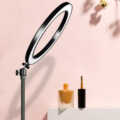 China Flexible Desktop Stand Ring Light with Tripod Microphone and Cell Phone Clip for Live Stream, Make Up for sale