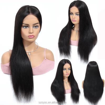 China Long Swiss Straight Human Hair Straight Natural Wave Color China Wig For Indian Raw Colored Women Hair Lace Front Wig 100% for sale