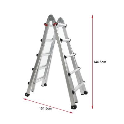 China Heavy Duty Folding Folding Ladders Combination Step Outdoor Household Steel Ladder With Cheap Price for sale