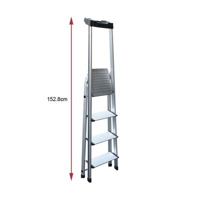 China Multifunctional Folding Ladders Rack Drying Household Folding Dual Use Aluminum Step Ladder for sale