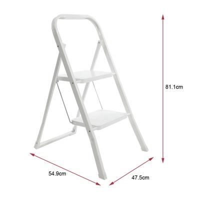 China Hot Selling Cheap Price 2-Tier Household Safety 2 Step Lightweight Folding Ladders Stool for Kids for sale