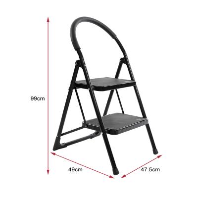 China Folding Ladders Folding Skillful Workmanship Safe Steel Two Step Ladder Steel Foldable Step Stool for sale