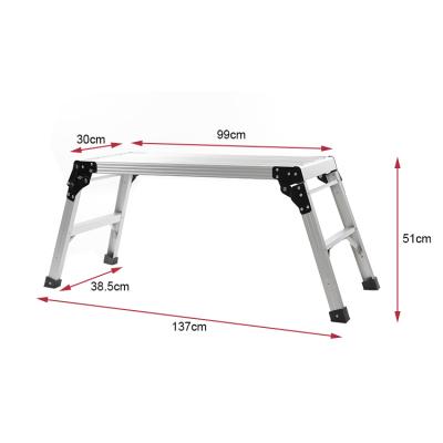 China Aluminum Folding Ladders Step Stools Work Platform Folding Bench Ladder With Good Price for sale