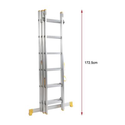 China New Design Folding Ladders Aluminum Ladder 3 Layer Safety Universal Foldable Extension for sale