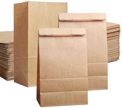 China Factory Wholesale Greaseproof Paper Bag High Quality Food Packaging Biodegradable Bags Brown Kraft Paper Bag For Take Out Lunch for sale