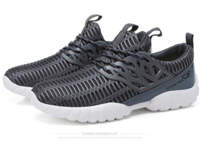 China Lace Up Mesh Fabric Comfortable Athletic Shoes Male Lightweight Breathable Sneakers for sale