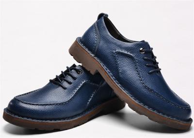 Cina Dito del piede comodo blu Four Seasons di Moc delle scarpe casuali di ultima cucitura a mano disponibile in vendita