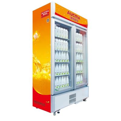 China AUCMA SC-409GP Vertical Single-temperature Vending Machine Refrigerator Frost Free Light Box for sale