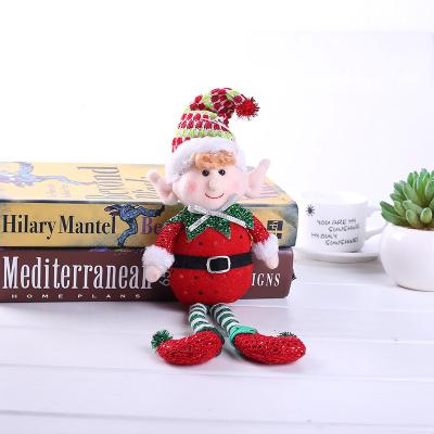 China Cotton Christmas Tree Decoration Elf Snowman Long Padded Fabric + Legs Stuffed Plush Christmas Elf Toys Spirit Toy for sale