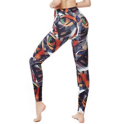 China Colorful Graffiti Anti Pilling Anti Pilling Leggings Yoga Waist Printed Butter Soft Gym High Top Sports Workout Leggings for sale