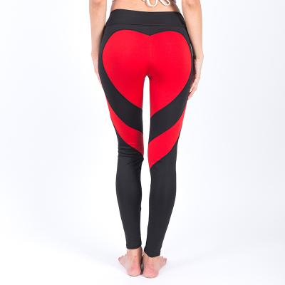 China New Arrival Good Quality Wholesale Custom Antibacterial Women's Antibacterial Heart Shape Butt Lift Yoga Pants for sale