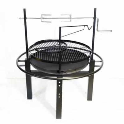 China Easily Assembled Outdoor Patio Fire Bowl BBQ Grill With Rotisserie for sale