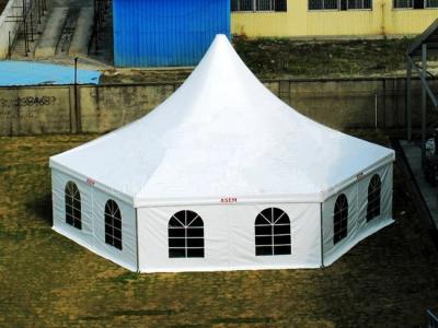 China Hexagonal Aluminum Pagoda Tent Double Pvc Coated Polyester Apply To Exhibition for sale