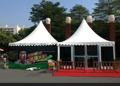 China Sturdy Glass Aluminum Pagoda Tent 6 X 6 Meter Size With Sidewall Curtain for sale