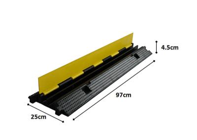 China Durable Truss Accessories 970 * 250 Mm , Rubber Cable Protector 2 Channels Covers for sale