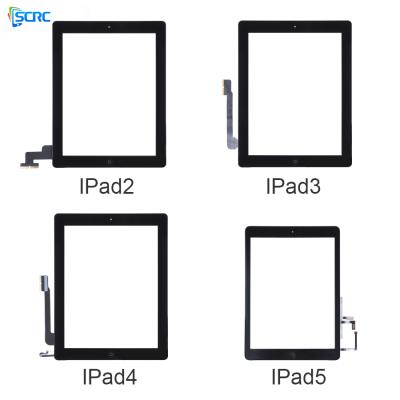 China Wholesale Tablet Reparing Touch Screen for apple iPad 2 3 4 5 Replacement screen touch panel+home button white black for sale