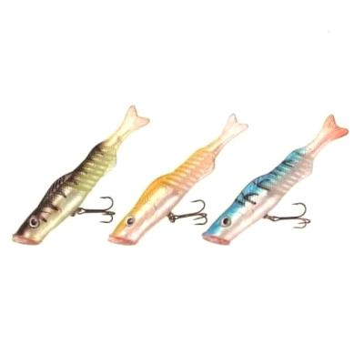 China YUSFB-011 Softfish Predator Baits Lure Tackle Fishing Realistic Plastic Shad Baits Soft Lead Fish Rotauge 5 Inch for sale