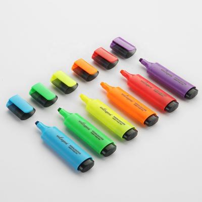 China office & School markers wholesale hot sale high quality multicolor highlighter bar with shape oral barrel for sale