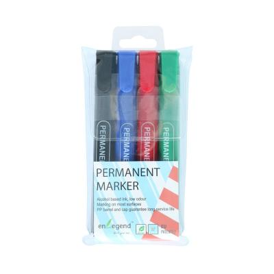 China Writing. Advertising.promotion 4 Pcs Refillable Waterproof Permanent Marker With PVC Wallet for sale