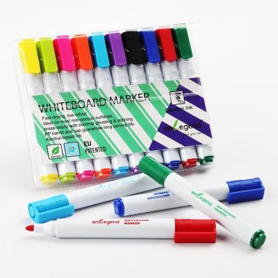 China 10pcs PP Smell High Quality Quick Dry Low Color White Board Marker Erasable Set for sale