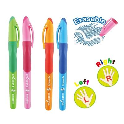 China New Arrival Ball Grip Normal Multicolor Soft Gel Pen Erasable Pen For Kids With Left Hand And Right Hand for sale