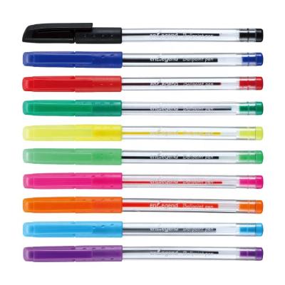 China office & School Pen Promotional Customized School Supplies Multi Colored Plastic Ballpoint Pen With Logo for sale