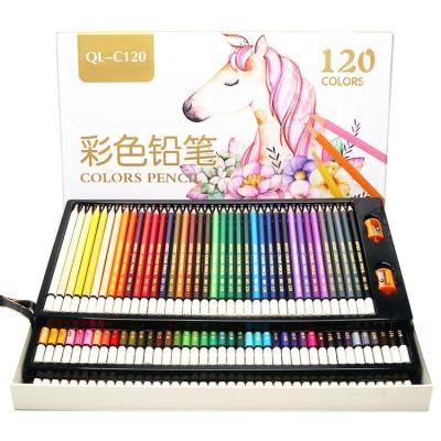 China Material 120 Colors Wooden Art Color Pencil Set Professional Good Quality With Sharpener for sale