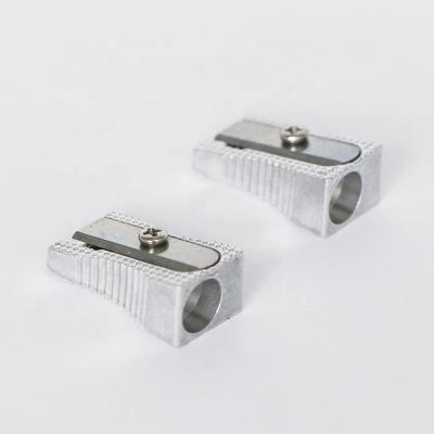 China Metal Standard One Hole Single Hole Sharpened Mini Metal Aluminum Alloy Pencil Sharpener for sale