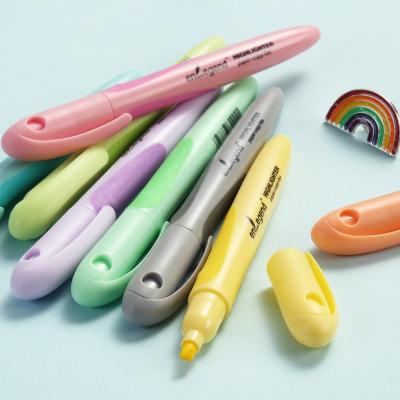 China office & School Markers 8PCS Pen Style Pastel Color Highlighter Marker Pen with PVC Wallet for sale